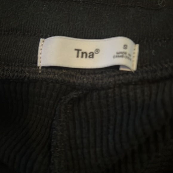 Tna Aritzia Black Waffle Knit Jogger Pant Women's Size S - Picture 9 of 10